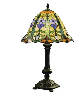Stolní lampy Clayre&Eef Květinová stolní lampa Eleanor v Tiffany stylu