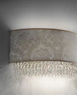 Nástěnná svítidla Masiero Nástěnné svítidlo Glassé A4 s damaškovým stínidlem