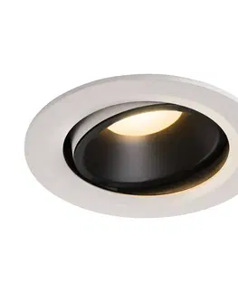 LED podhledová svítidla SLV BIG WHITE NUMINOS MOVE DL L vnitřní LED zápustné stropní svítidlo bílá/černá 3000 K 20° otočné a výkyvné 1003661