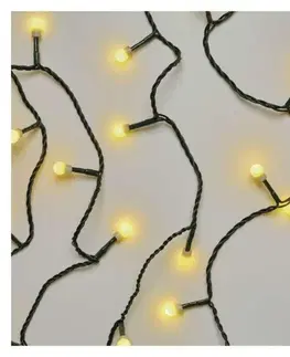 LED řetězy EMOS LED vánoční cherry řetěz – kuličky, 20 m, venkovní i vnitřní, teplá bílá, časovač D5AW03