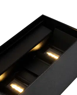 Venkovni nastenne svetlo Buiten wandlamp zwart incl. LED 4-lichts IP54 - Edwin