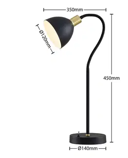 Stolní lampy kancelářské Lindby Lindby Genora stolní lampa, černá