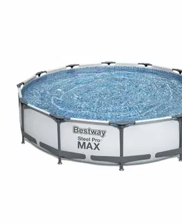 Bazény Bestway Kulatý nadzemní bazén Steel Pro MAX s kartušovou filtrací