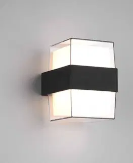 Venkovní nástěnná svítidla Reality Leuchten LED venkovní světlo Molina, hranaté, antracit