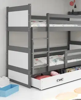 Postele BMS Dětská patrová postel RICO | šedá 80 x 160 cm Barva: Šedá