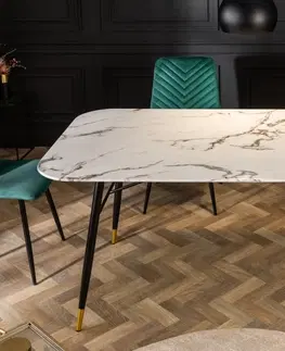 Jídelní stoly LuxD Jídelní stůl Laney 180 cm mramor bílý