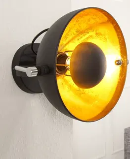 Luxusní designové závěsné lampy Estila Stylové nástěnné svítidlo Studio zlaté