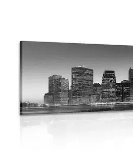 Černobílé obrazy Obraz centrum New Yorku v černobílém provedení