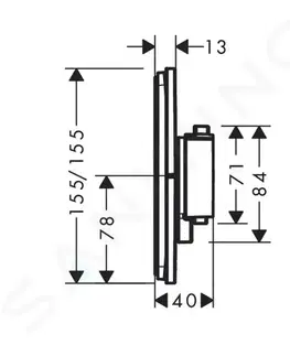 Koupelnové baterie HANSGROHE ShowerSelect Comfort Termostatická baterie pod omítku, pro 2 spotřebiče, matná černá 15583670