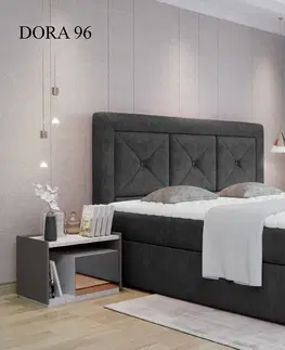 Postele Čalouněná postel IDRIS Boxsprings 160 x 200 cm Dora 96