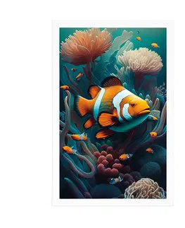 Podmořský svět Plakát surrealistický klaun očkatý