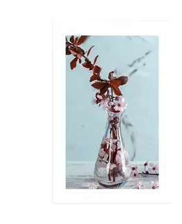 Vázy Plakát s paspartou větvička třešně ve váze