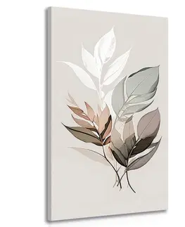 Obrazy stromy a listy Obraz listy s nádechem minimalismu