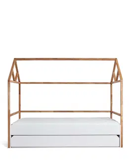 Postele ArtBel Dětská postel s přistýlkou ​​LOTTA domeček | bílá 90 x 200 cm