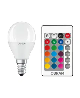 LED žárovky OSRAM LED STAR+ CL P RGBW FR 40 stmívatelné ovladačem 5,5W/827 E14