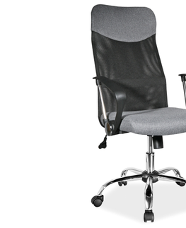 Kancelářské židle Signal Kancelářské křeslo Q-025 šedé (černá síťka)