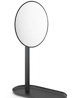 Zrcadla ZACK Kosmetické zrcátko s podložkou nerezové černé olomo