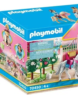 Hračky stavebnice PLAYMOBIL - Výuka jízdy na koni ve stáji