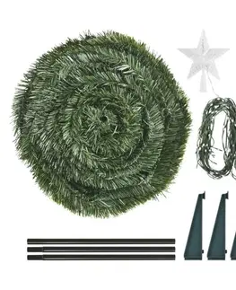 Venkovní dekorace EMOS LED vánoční stromek se světelným řetězem a hvězdou, 1,5 m, vnitřní, ovladač, časovač, RGB D5AA02