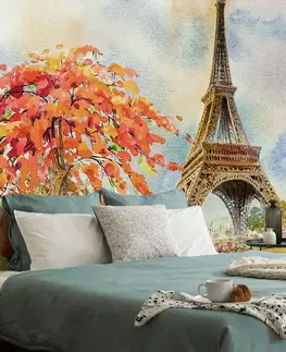 Samolepící tapety Samolepící tapeta Eiffelova věž v pastelových barvách