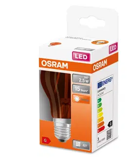 LED žárovky OSRAM LEDVANCE LED Star Classic A 15 Decor 2.5W 515 Orange E27 4058075433960