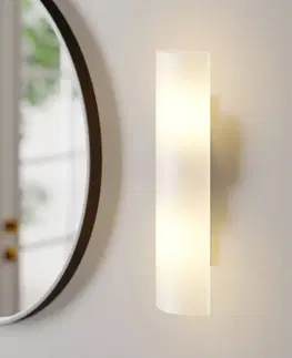 Nástěnná svítidla Lindby Bílá skleněná nástěnná lampa Ophelia