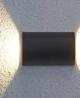 Venkovní nástěnná svítidla Lucande Půlkruhové venkovní nástěnné svítidlo LED Jale