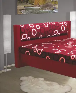 Postele Kasvo NIKOL postel 140 cm ela červená/vzor