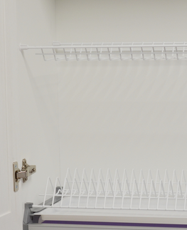 Kuchyňské linky MISAEL horní skříňka s odkapávačem G80C, korpus bílý, dvířka borovice andersen