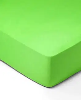 Prostěradla Forbyt, Prostěradlo, Jersey, zelená 100 x 220 cm