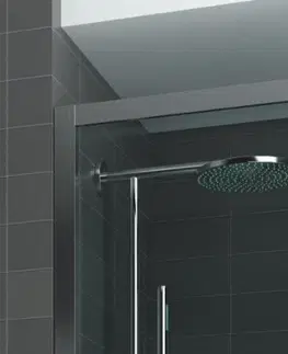 Sprchové kouty HOPA Sprchové dveře URBAN ESSENCE N1FS BARVA rámu Hliník ossidato, Rozměr A 140 cm, Směr zavírání  Levé (SX), Výplň Čiré bezpečnostní sklo 6 mm BEN14SXA1