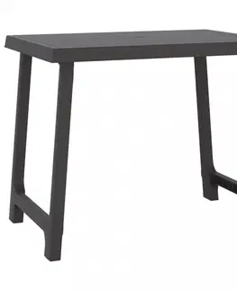 Jídelní stoly Kempingový stůl antracitový 79 x 56 x 64 cm PP vzhled dřeva