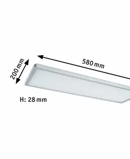 LED stropní svítidla PAULMANN LED Panel 3-krokové-stmívatelné Atria Shine hranaté 580x200mm 2700lm 4000K matný chrom