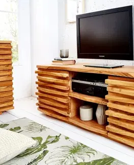 Luxusní a designové televizní stolky Estila Masivní TV stolek Alivio 150cm akácie