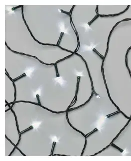 Vánoční řetězy a lamety EMOS LED vánoční řetěz Steny s programy 12 m studená bílá