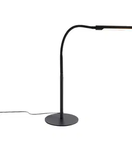 Stolni lampy Designová stolní lampa černá včetně LED s dotykovým stmívačem - Palka