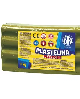 Hračky ASTRA - Plastelína 1kg Zelená olivová, 303111018