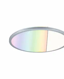 LED stropní svítidla PAULMANN LED Panel Atria Shine kruhové 420mm 2800lm RGBW matný chrom