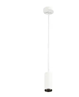 LED lustry a závěsná svítidla SLV BIG WHITE NUMINOS PD DALI S vnitřní LED závěsné svítidlo bílá/černá 2700 K 36° 1004439