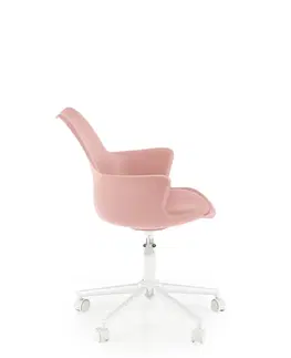 Dětské pokoje HALMAR Židle pro mládež Gasly růžovo-bílá
