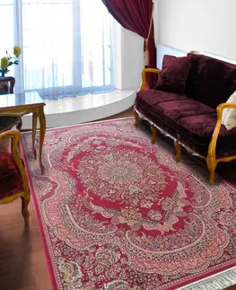 Vintage koberce Exkluzívny červený koberec s krásným vzorom Šířka: 150 cm | Délka: 230 cm