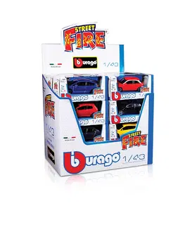 Hračky BBURAGO - 1:43 STREET FIRE DISPENSER 24 KS, Mix Produktů