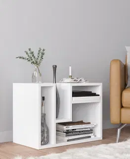 Stolky do obývacího pokoje Kalune Design Odkládací stolek Abies bílý
