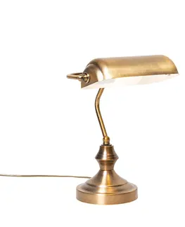Stolni lampy Klasická stolní lampa/notářka bronzová - Banker