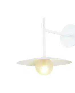 Nástěnné lampy ve skandinávském stylu ACA Lighting nástěnné svítidlo 1xG9 AFINAR bílá + matné sklo 25X28X32CM OD94451WW