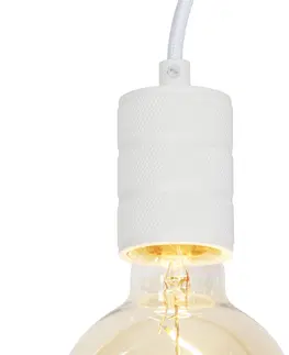 Listove osvetleni Závěsná lampa s kolejnicovým závěsem bílá - Cavalux