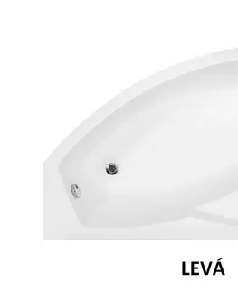 Vany HOPA Asymetrická vana RIMA Nožičky k vaně Bez nožiček, Rozměr vany 150 × 95 cm, Způsob provedení Levé VANRIM150L