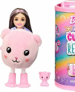 Hračky panenky MATTEL - Barbie Cutie reveal Chelsea Růžový medvídek HKR17 pastelová edice