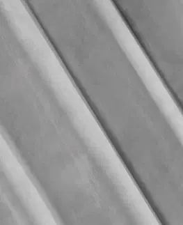 Jednobarevné hotové závěsy Kvalitní sametový závěs v šedé barvě 140 x 250 cm