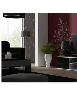 TV stolky Artcam TV stolek SOHO 140 cm Barva: bílá/černý lesk